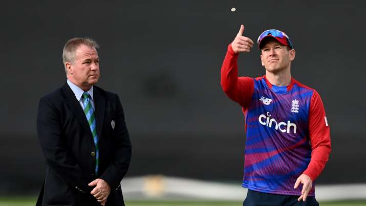 File image of Eoin Morgan during toss time
