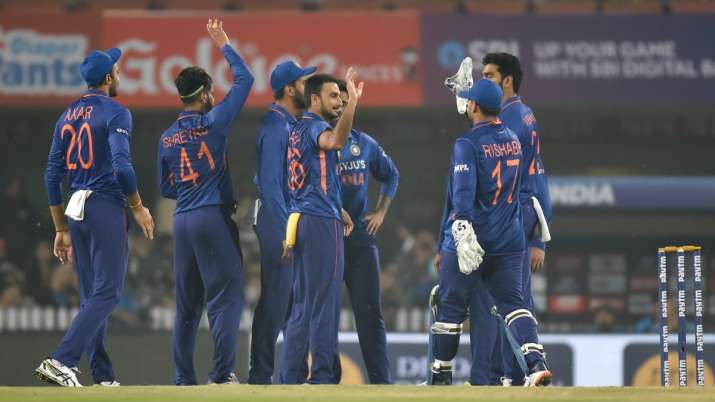 Filfoto av Indisk cricket team 