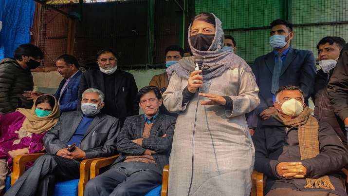 Mehbooba Mufti, president of the People's Democratic Party (PDP).