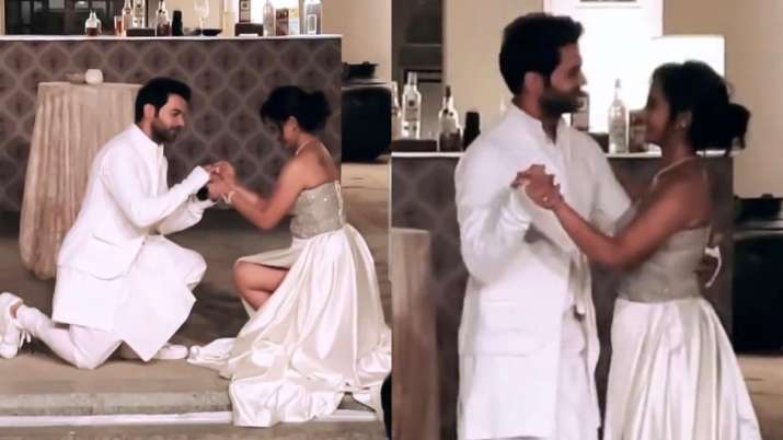 Rajkummar Rao gets down on his knees to propose Patralekhaa, see FIRST pics of their wedding celebration | Celebrities News – India TV
