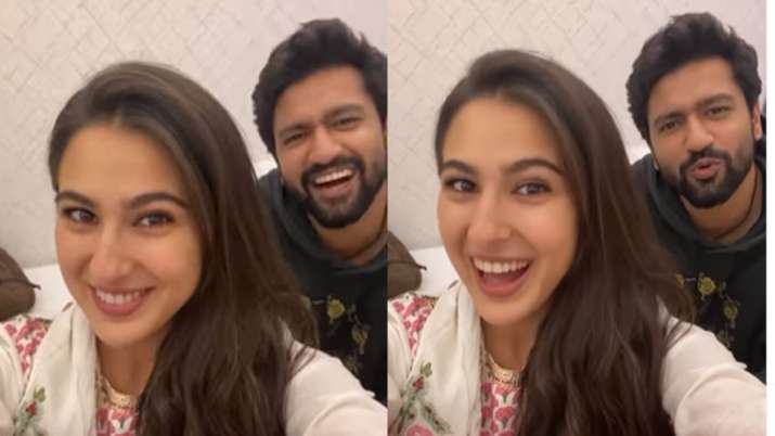 Sara Ali Khan introduces Vicky Kaushal to her knock-knock joke for 'Atrangi Re' song announcement