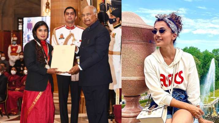 Taapsee Pannu memuji Mithali Raj karena menjadi pemain kriket wanita pertama yang menerima Penghargaan Khel Ratna