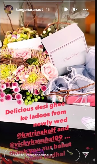 India Tv - Kangana's post for VicKat