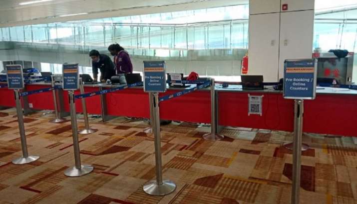 delhi airport covid test counters