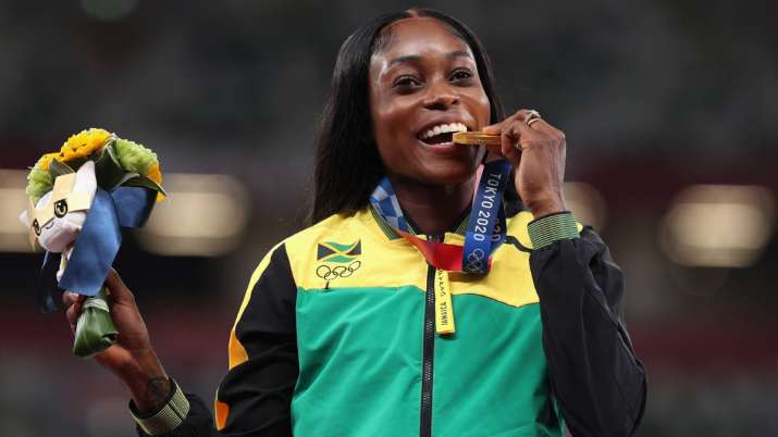 India TV - Arkivbilde av Elaine Thompson-Herah ved de olympiske leker i Tokyo 2020.