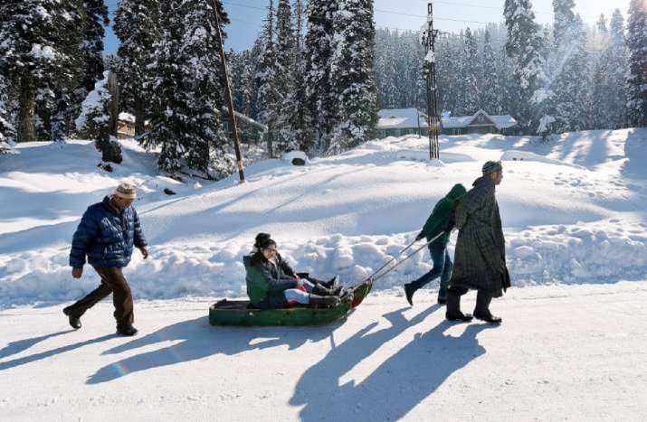 Gulmarg coldest place in Kashmir valley at minus 7 degrees