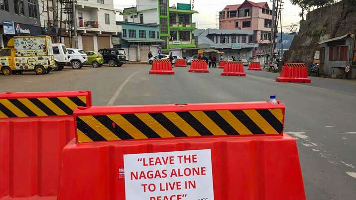 A deserted area during a 12-hour Nagaland bandh called by