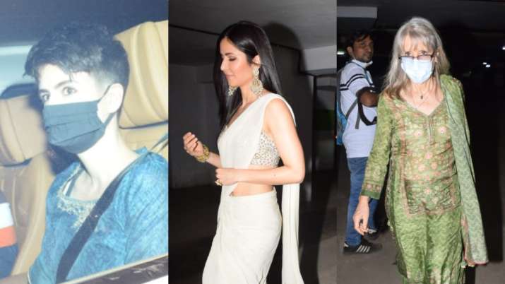 Ahead of wedding, Katrina Kaif looks gorgeous in white saree as she visits Vicky Kaushal's house