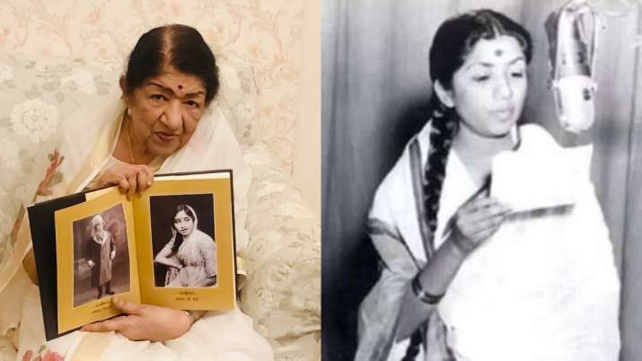 Lata Mangeshkar membagikan foto kemunduran langka tentang menyelesaikan 80 tahun sejak dia pertama kali bernyanyi untuk radio