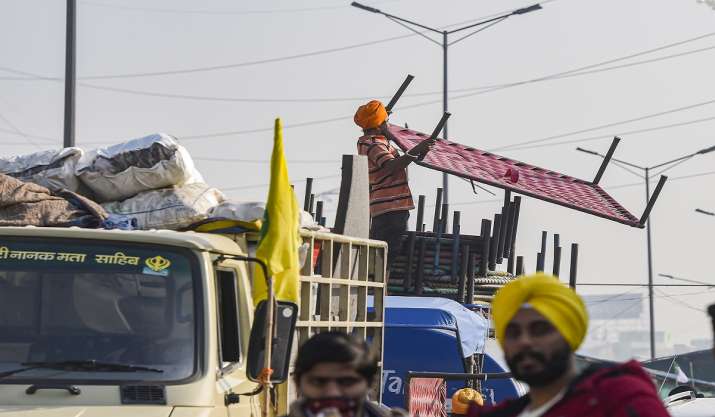 Petani memprotes kecelakaan, korban tewas, beberapa terluka, perbatasan Delhi, tabrakan truk traktor Hisar