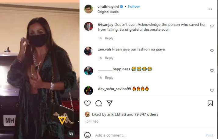 India Tv - Praan jaye par fashion na jaaye: Netizens troll Malaika Arora as she trips in high heels