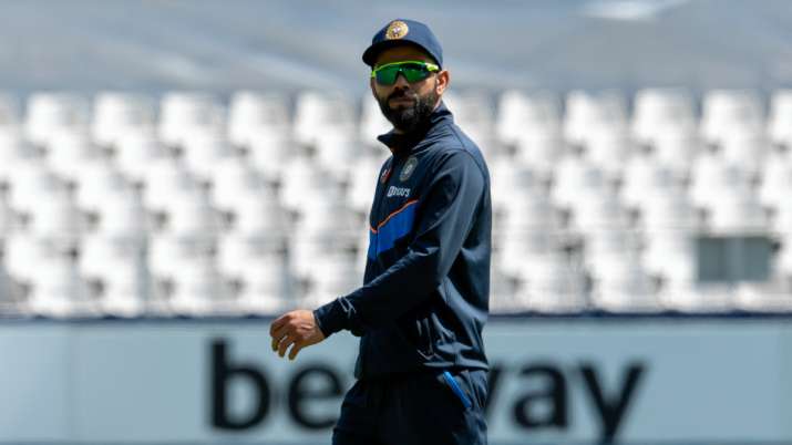 India captain Virat Kohli leaves the field before the start of the second day of the second Test 