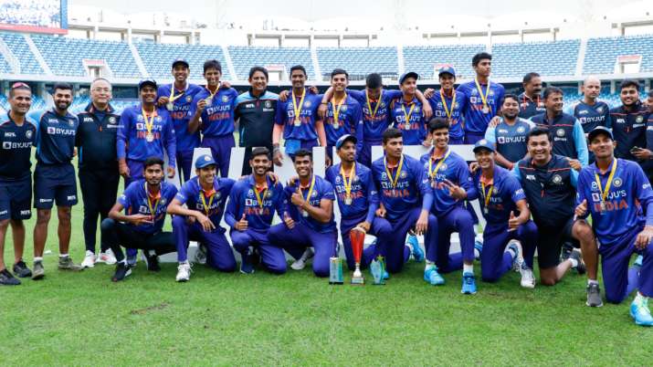 India Under 19 team after winning the Asia Cup 2021