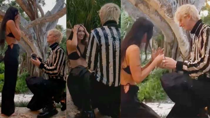 Megan Fox, Machine Gun Kelly are engaged; video of romantic surprise  proposal goes viral | Watch | Hollywood News – India TV