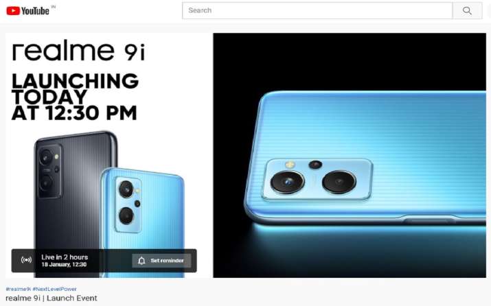 Realme 9i to Launch Today through YouTube Live Event- All you need to know - Vimarsana News