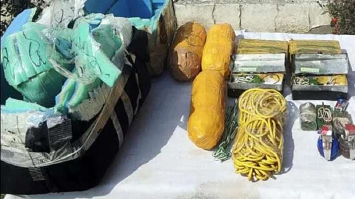 J&K: Arms, IEDs dropped by Pakistani drone recovered from Arnia; chemical in liquid form sent with consignment - Vimarsana News