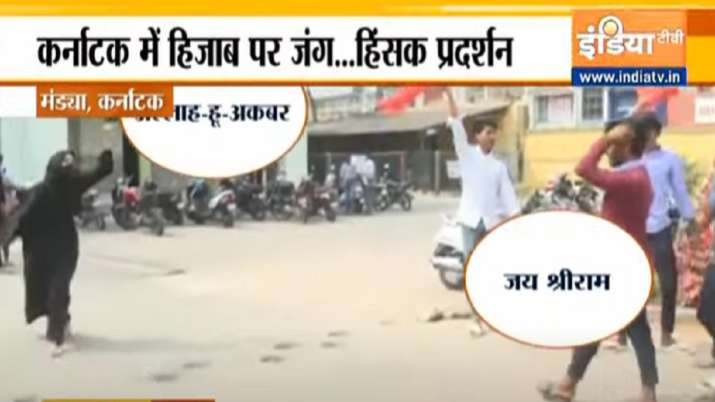 Saffron scarf-clad mob raises slogans 'Jai Shri Ram' when a