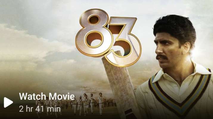 Ranveer Singh 83 movie releases on OTT Disney Plus Hotstar Netflix Where when to watch HD download online
