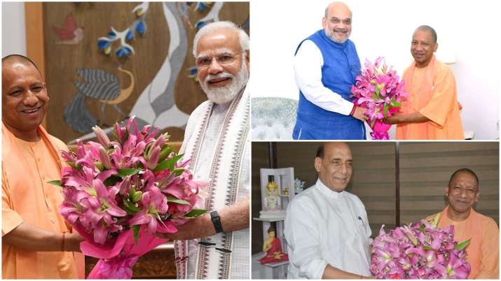 UP CM Yogi Adityanath mengunjungi delhi bertemu PM Modi jp nadda rajnath singh naidu menteri kabinet