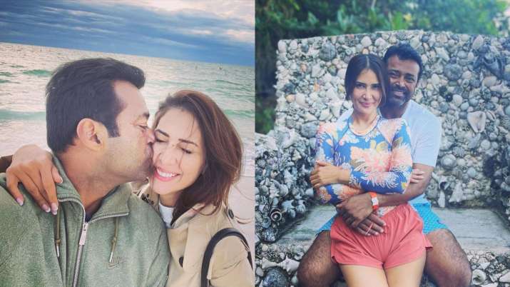 Leander Paes, Kim Sharma celebrate a year of togetherness with mushy posts.  Seen yet? | Celebrities News – India TV