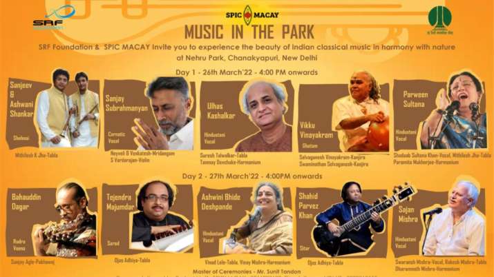 Experience the beauty of Indian classical music with SPIC MACAY's 'Music In The Park' - Vimarsana News