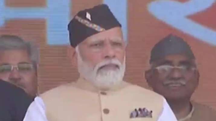 Boat-shaped with Brahma Kamal: PM Modi’s cap at Dhami’s swearing-in ceremony speaks of Uttarakhand’s tradition