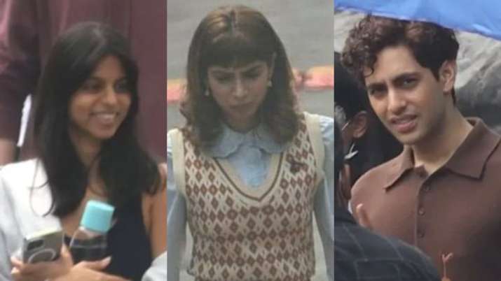 First pics of Suhana Khan, Khushi Kapoor, Agastya Nanda LEAKED from Zoya  Akhtar's 'The Archies' sets | Celebrities News – India TV