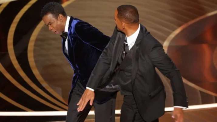 India Tv - Will Smith slaps Chris Rock during Oscar 2022 ceremony