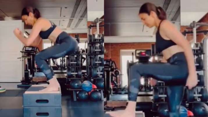 Anushka Sharma does box jumps, the ideal exercise for strong legs and weight loss | WATCH