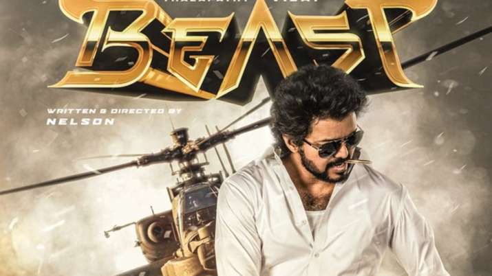 Beast poster featuring actor Vijay