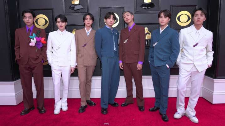 India Tv - BTS at the Grammys