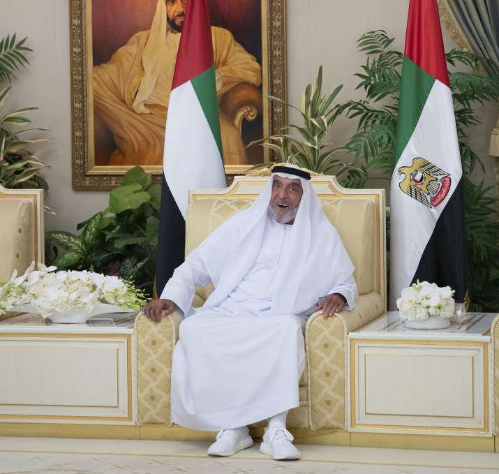 India Tv - This photo released by the Emirates News Agency, WAM, Sheikh Khalifa bin Zayed Al Nahyan, the president of the United Arab Emirates and ruler of Abu Dhabi, sits at Al Bateen Palace in Abu Dhabi, United Arab Emirates, Wednesday, May 8, 2019. 