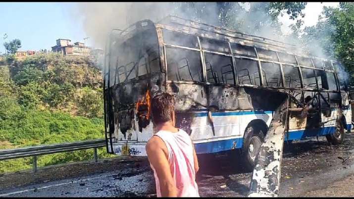 Four people died and 24 others were injured when a bus