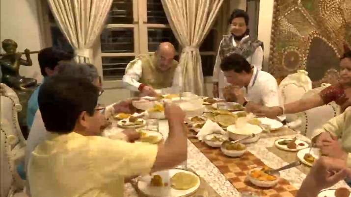 Amit Shah, Sourav Ganguly, dinner, Amit Shah-Sourav Ganguly meeting, BJP, West Bengal, BCCI, Amit Sha