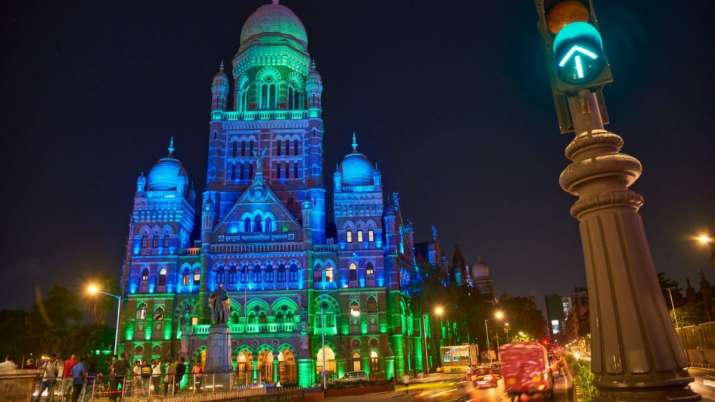 BMC headquarters light up in Save Soil logo colors to support Sadhguru-led movement | PICS - Vimarsana News