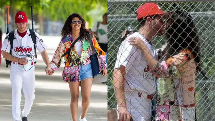 Disegel dengan ciuman!  Priyanka Chopra-Nick Jonas menikmati PDA menjelang pertandingan bisbol yang terakhir