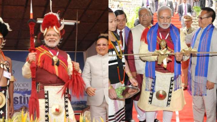India Tv - PM Modi at Hornbill Festival in Nagaland