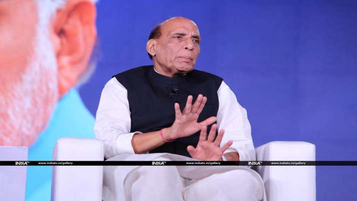 Defense Minister Rajnath Singh was speaking at eight o'clock
