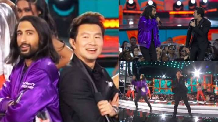 Shang Chi star Simu Liu brings bhangra to the MCU! Dances to Jalebi Baby with Tesher in award show Shang Chi star Simu Liu brings bhangra to the MCU! Dances to Jalebi Baby with Tesher in award show
