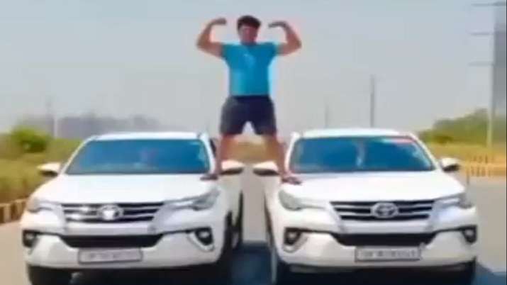 Ajay Devgn-like car stunt lands Noida man in jail | Watch