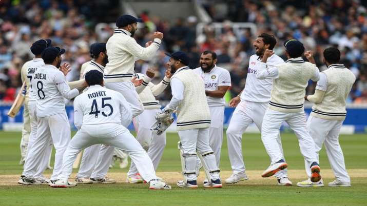 Indian team in action against England)