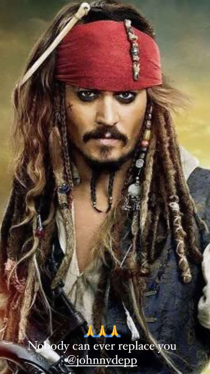 India Tv - Disha Patani's post for Johnny Depp