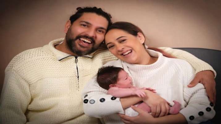 Yuvraj Singh and Hazel Keech reveal their son's name; share pictures of baby