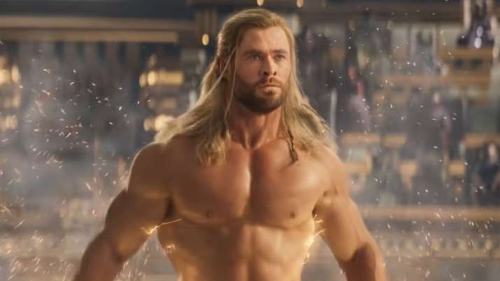 A still of Chris Hemsworth from Thor Love and Thunder