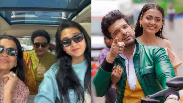 Tejasswi Prakash is girlfriend targets as she chills along with her & beau Karan Kundrra’s mom; watch video right here
