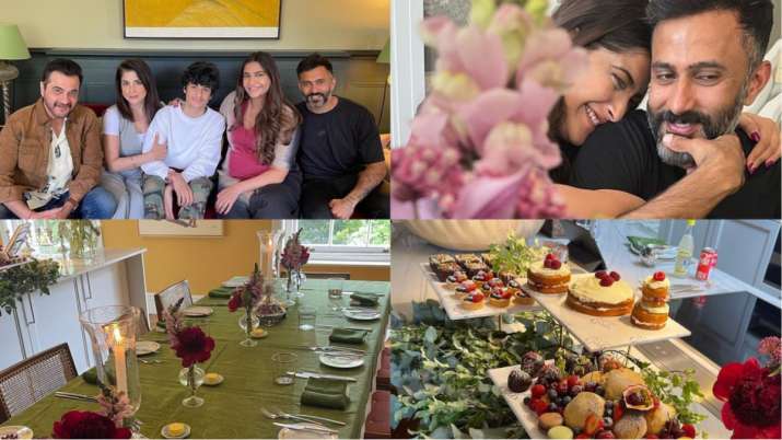 Pregnant Sonam Kapoor-Anand Ahuja host Sanjay & Maheep Kapoor to beautiful meal in London; see pics