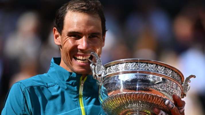 Rafael Nadal with his 14th French Open title