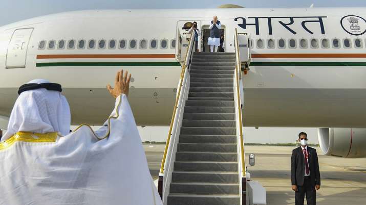 India Tv - PM Modi, UAE and Ruler of Abu Dhabi Sheikh Mohamed bin Zayed Al Nahyan