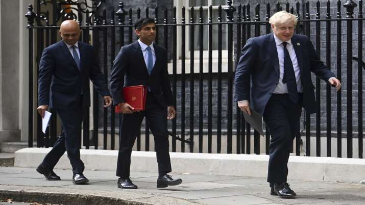Menteri Keuangan Inggris Rishi Sunak Menteri Kesehatan Sajid Javid mengundurkan diri dari krisis besar pemerintah PM Inggris Boris Johnson