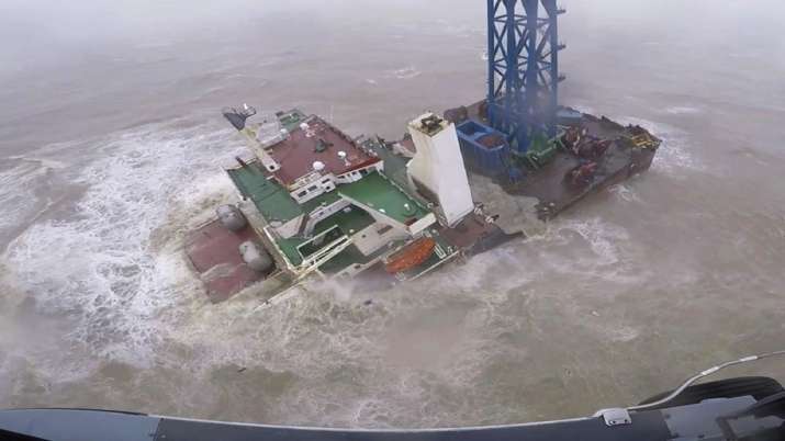 Ship sinks in storm off Hong Kong, dozens of crew in danger